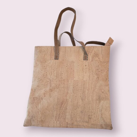 Montado Cork Tote Bag Natural Tan - Picture 2 of 3